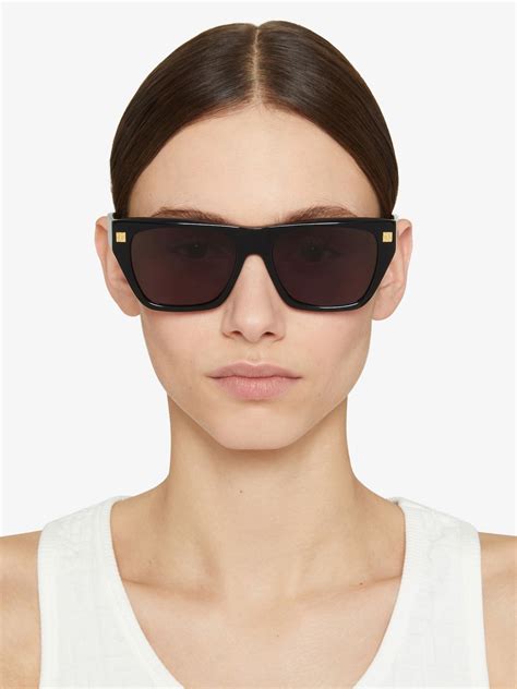 givenchy matte black square sunglasses|GV Day sunglasses in acetate .